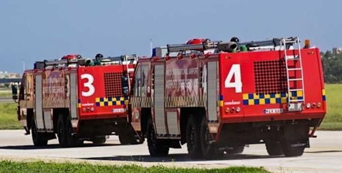 陰溝翻船 機場消防車跑道上失控翻覆，兩名消防員受傷，似與艙內垃圾壓縮裝置有關